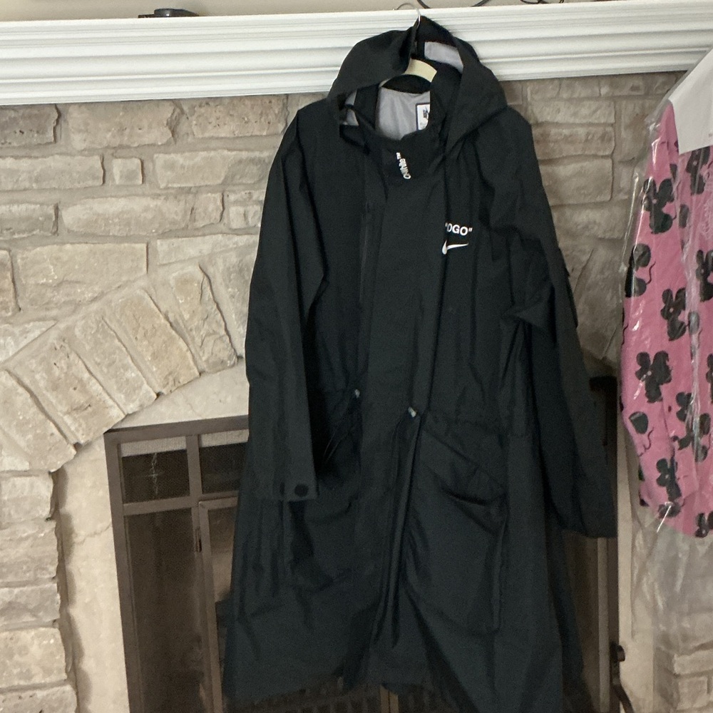 Nike  Off white collection Black Hooded Trench Coat